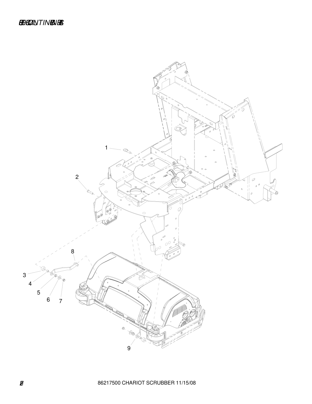 Windsor CSX26SP, CSX24, 10061090, 10061160 manual Scrub Deck MOUNTING-CYLINDRICAL 