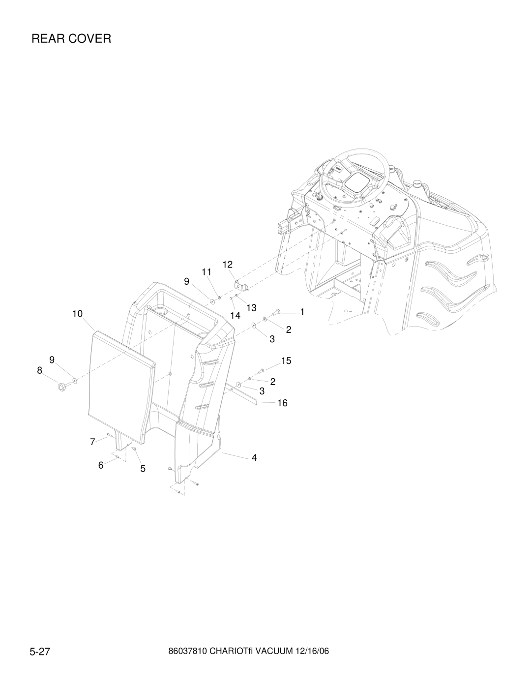 Windsor CVE28, CVXCD28, CVX28, CVXE28, CV28 manual Rear Cover 