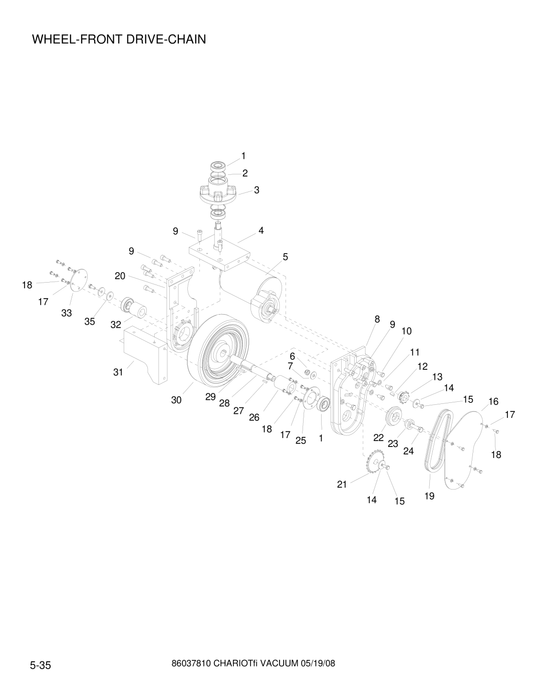 Windsor CVX28, CVXCD28, CVXE28, CVE28, CV28 manual Wheel-Front Drive-Chain 