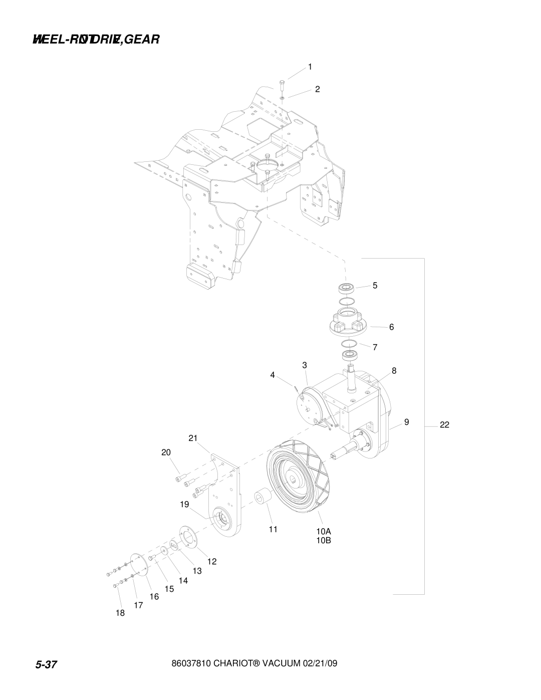 Windsor CVE28, CVXCD28, CVX28, CVXE28, CV28 manual WHEEL-FRONT DRIVE, Gear 