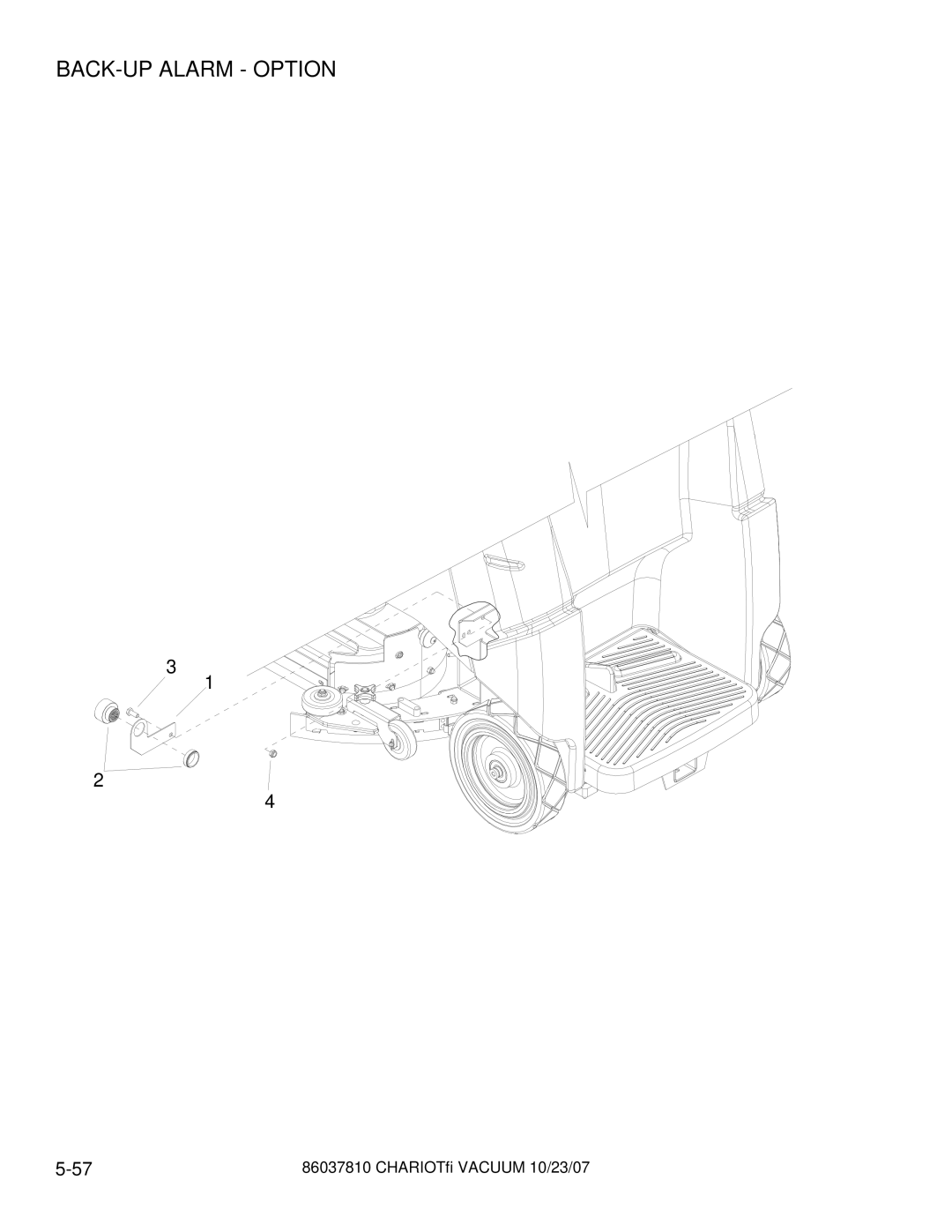 Windsor CVE28, CVXCD28, CVX28, CVXE28, CV28 manual BACK-UP Alarm Option 