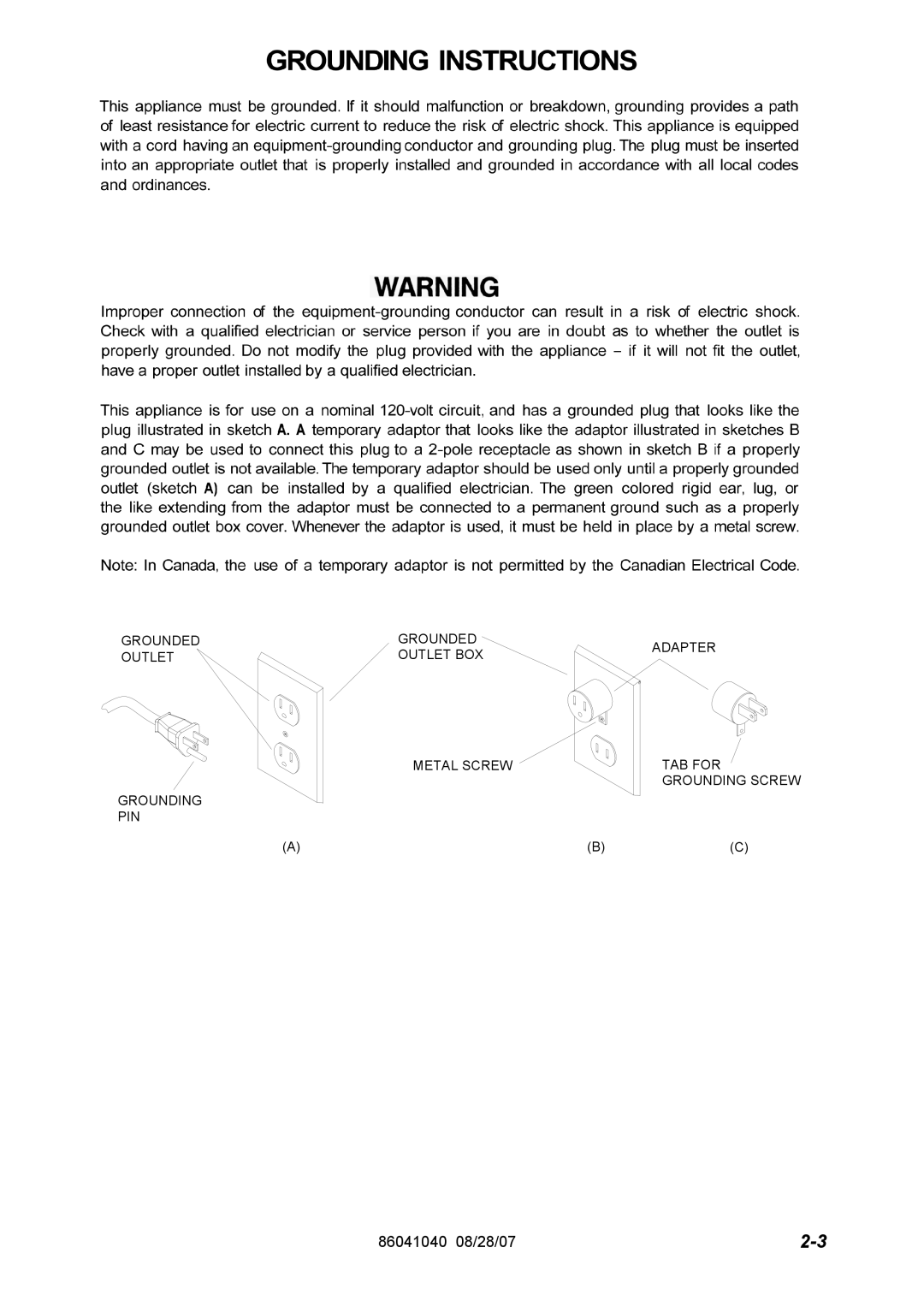 Windsor FM12 10120030, FM15 10120040 operating instructions 86041040 08/28/07 