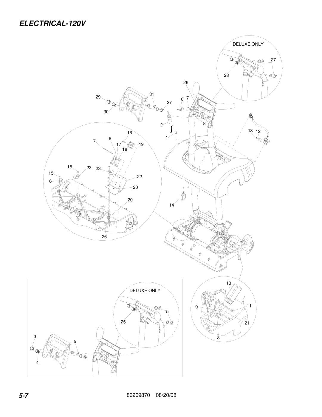 Windsor IMIE17 10066550, IMXIE17 10066410, IMX 10066400, IM 10066360 operating instructions ELECTRICAL-120V 