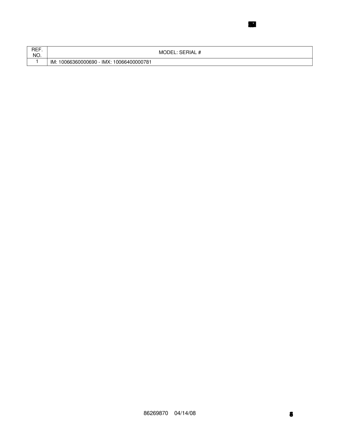 Windsor IMX 10066400, IMXIE17 10066410, IMIE17 10066550, IM 10066360 operating instructions Serial Numbers 