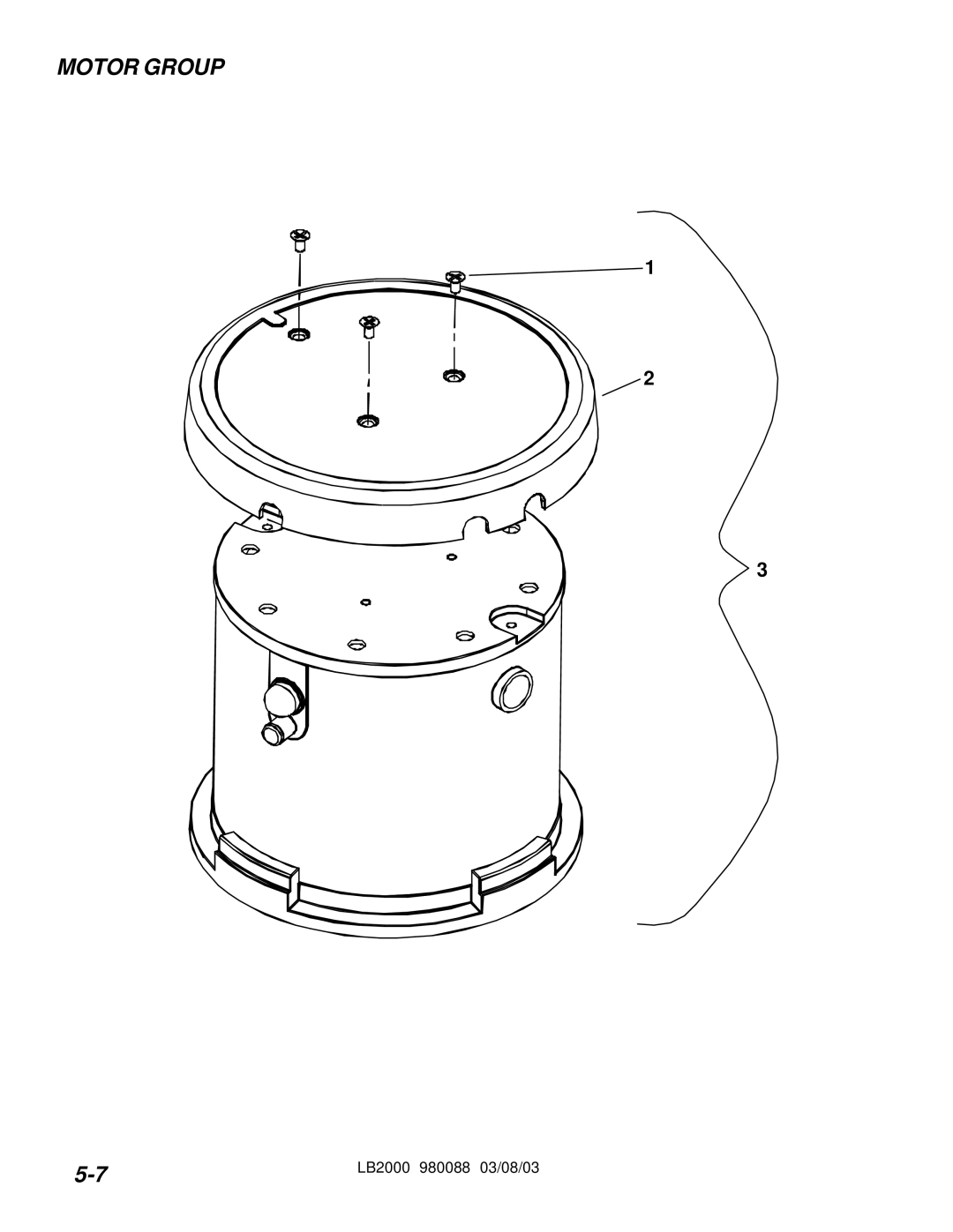 Windsor LB2000 manual Motor Group 