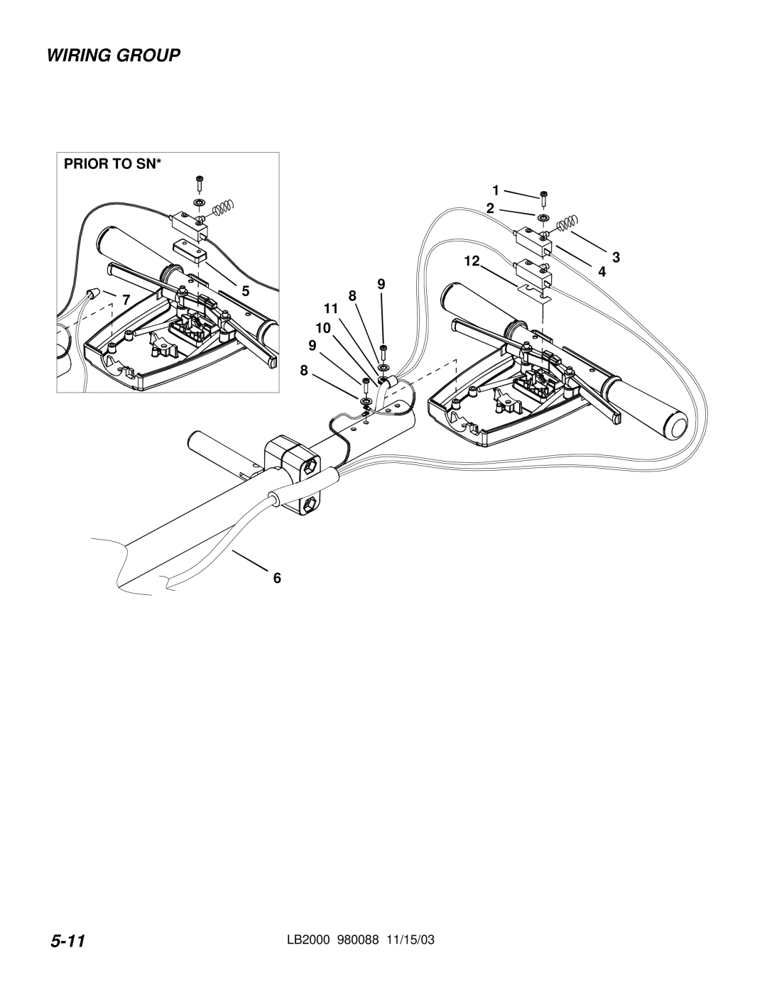 Windsor LB2000 manual Wiring Group 