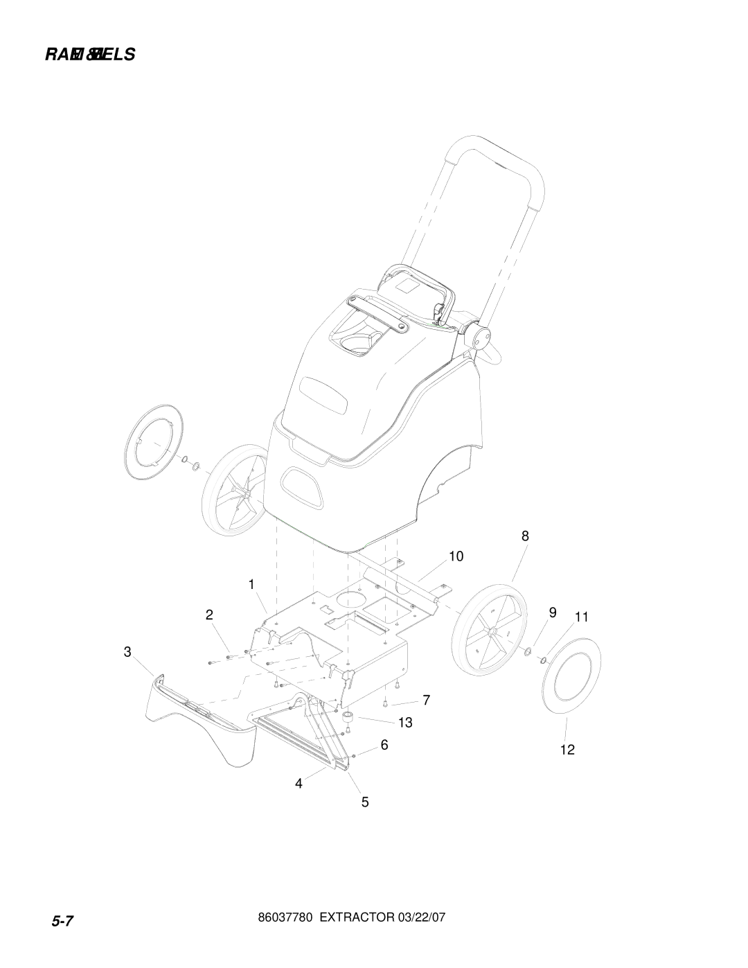 Windsor MPRO GB 10080410, MPRO AU 10080420, MPRO 10080390, MPRO EU 10080400 manual Frame & Wheels 