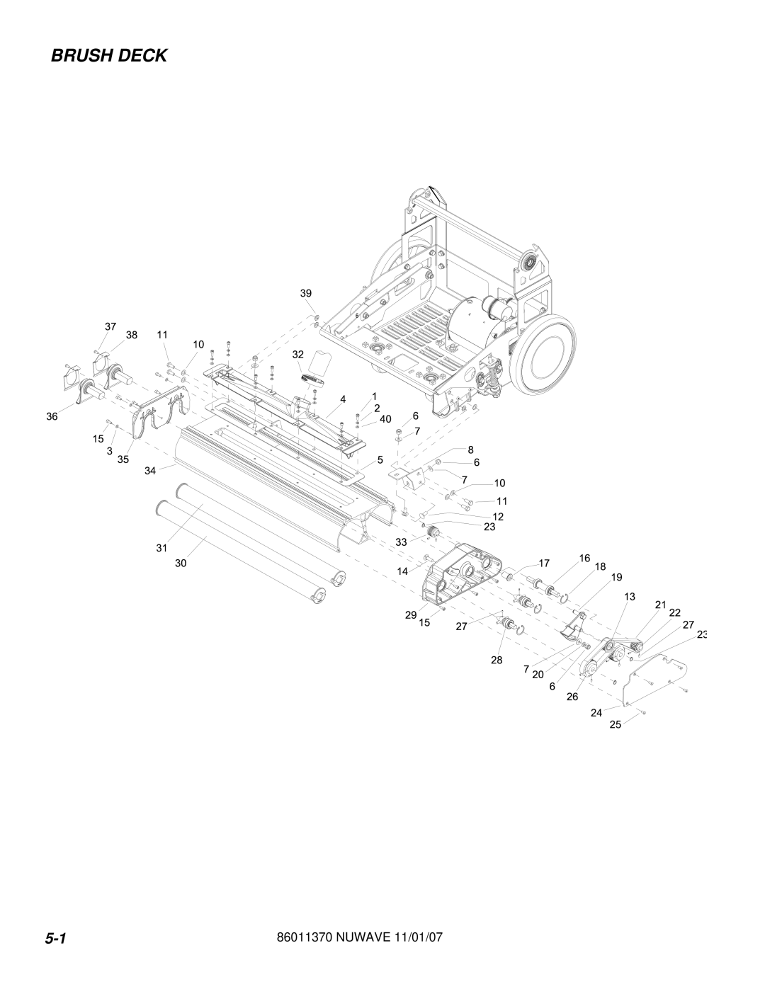 Windsor NW 10125330, NWIFE 10125340, NUWAV AU 10125360 manual Brush Deck 