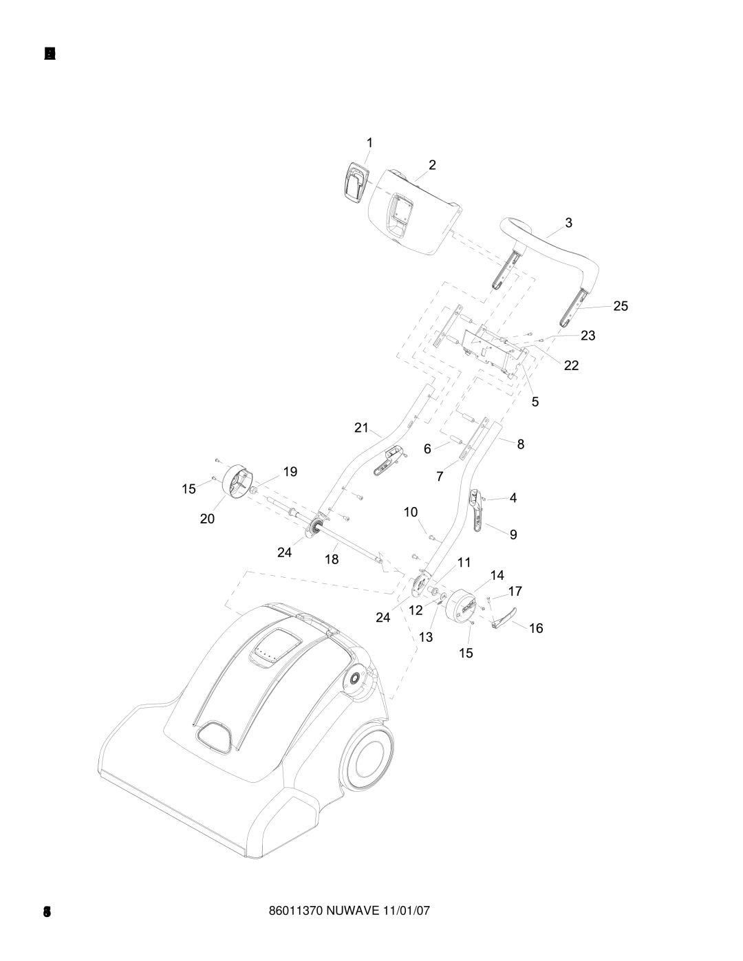 Windsor NW 10125330, NWIFE 10125340, NUWAV AU 10125360 manual Handle 