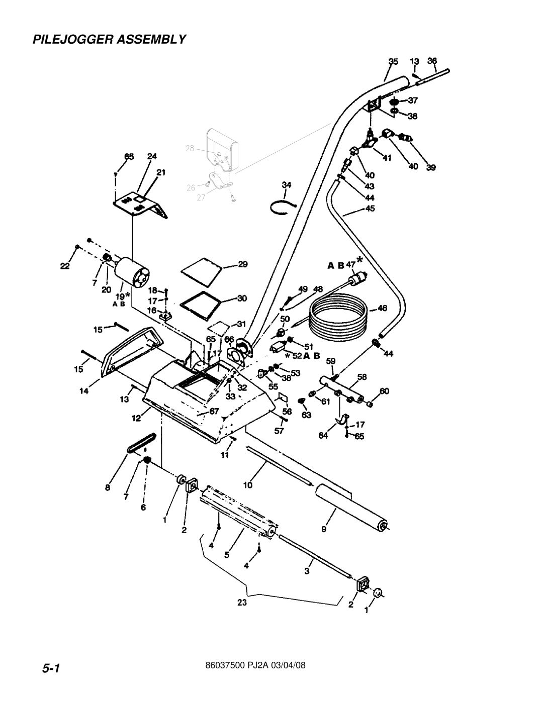 Windsor PJ2AIE operating instructions Pilejogger Assembly 