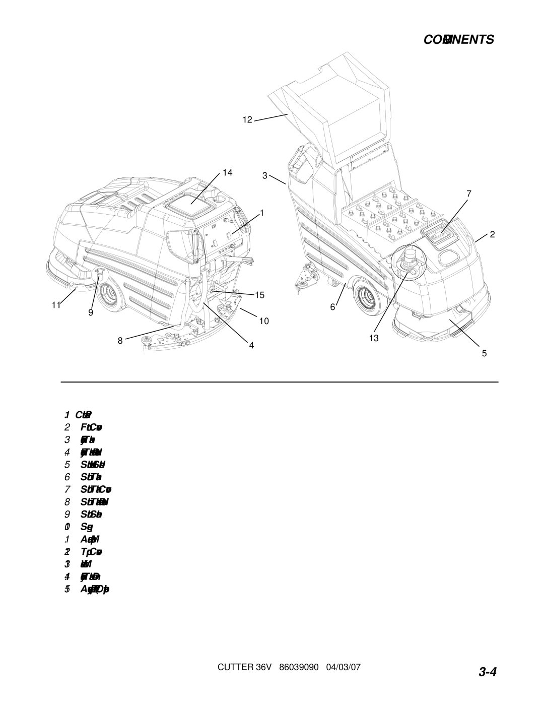 Windsor SCC326 10052260, SC326 10052220 manual Components 