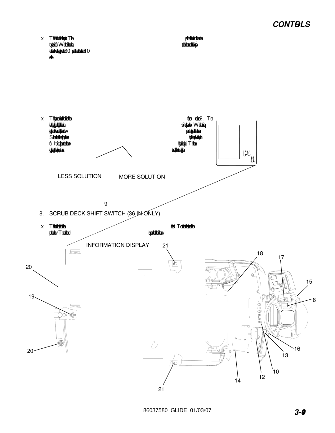 Windsor 10052470, SG32, SG36, SG28, 10052450, 10052460 manual Scrub Deck Shift Switch 36 in only 