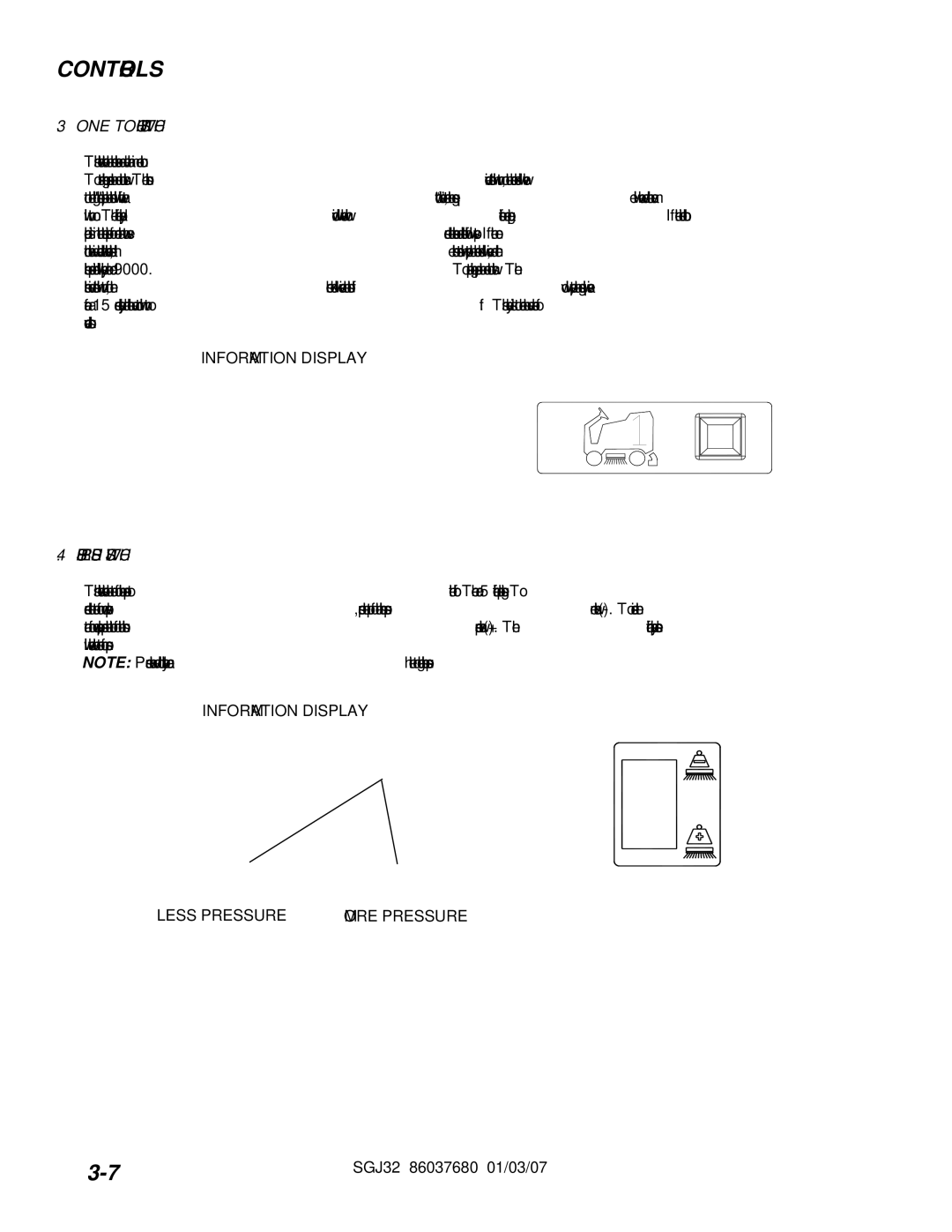 Windsor SGJ32, 10052530 operating instructions ONE Touch Switch, Brush Pressure Switch 