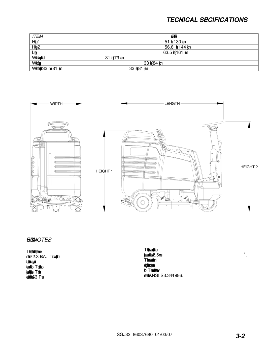 Windsor 10052530, SGJ32 operating instructions Special Notes, Measure 