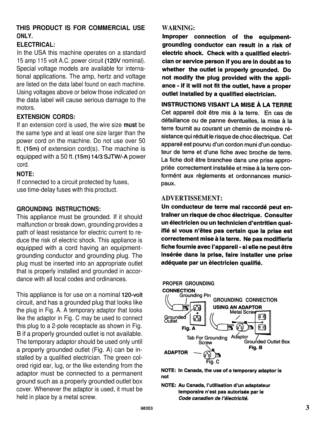 Windsor SPD-J manual Advertissement 