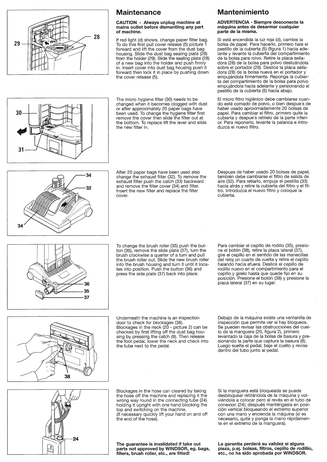 Windsor SRS12 manual 