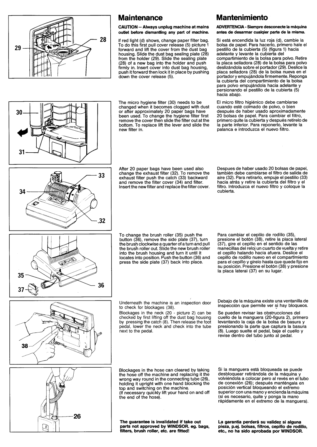 Windsor SRXP12 manual 