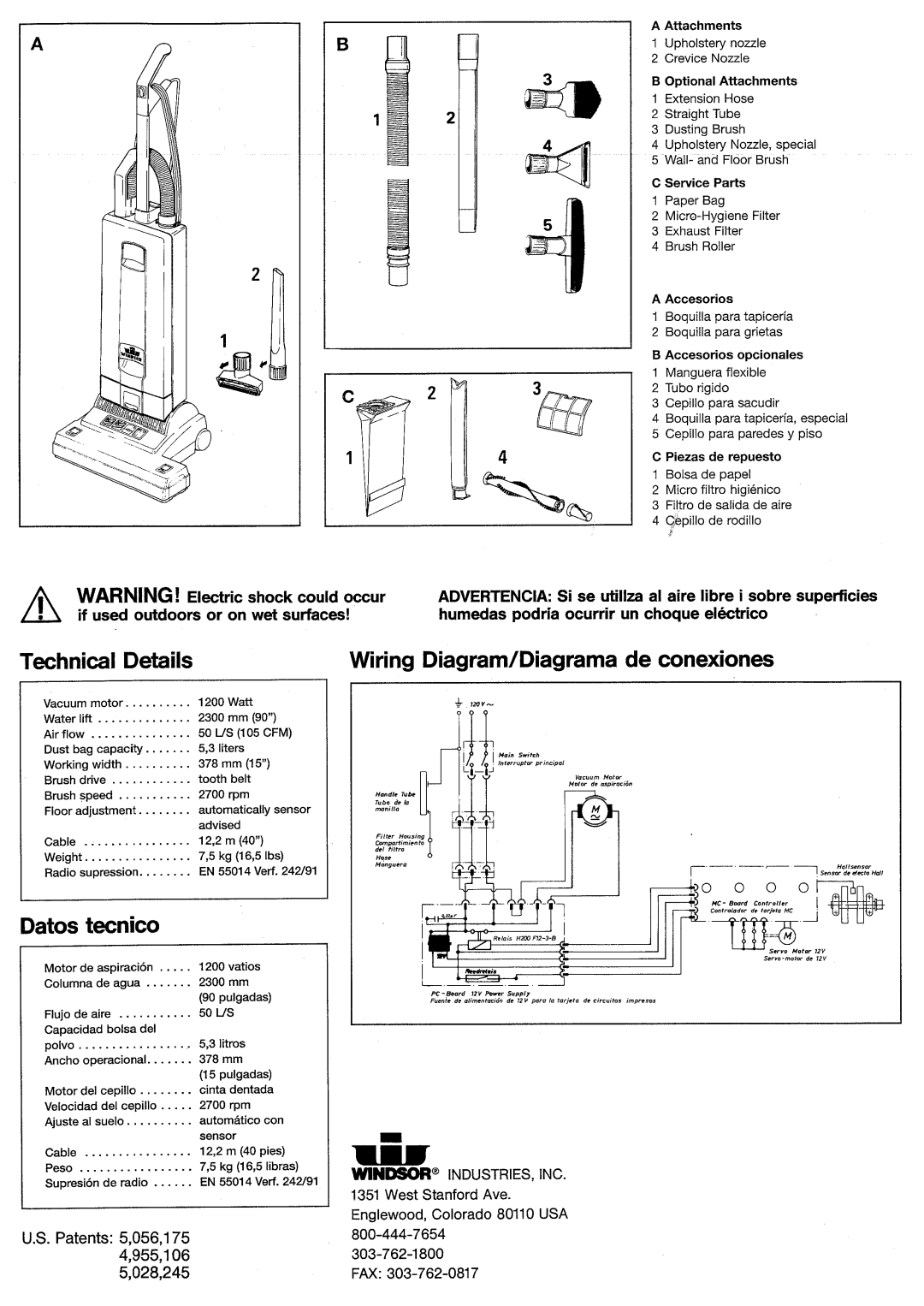 Windsor 10120270, SRXP15 manual 