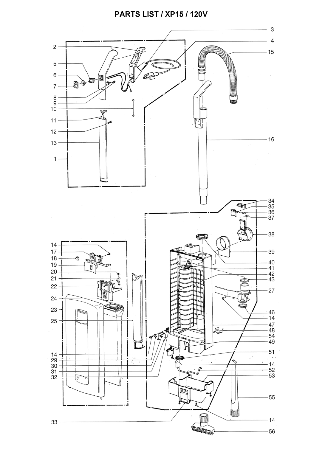 Windsor SRXP15, 10120270 manual Parts List / XP15 