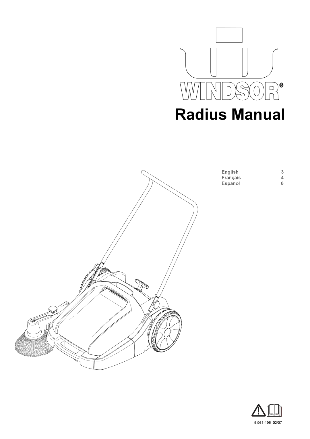 Windsor Sweepers manual Radius Manual 