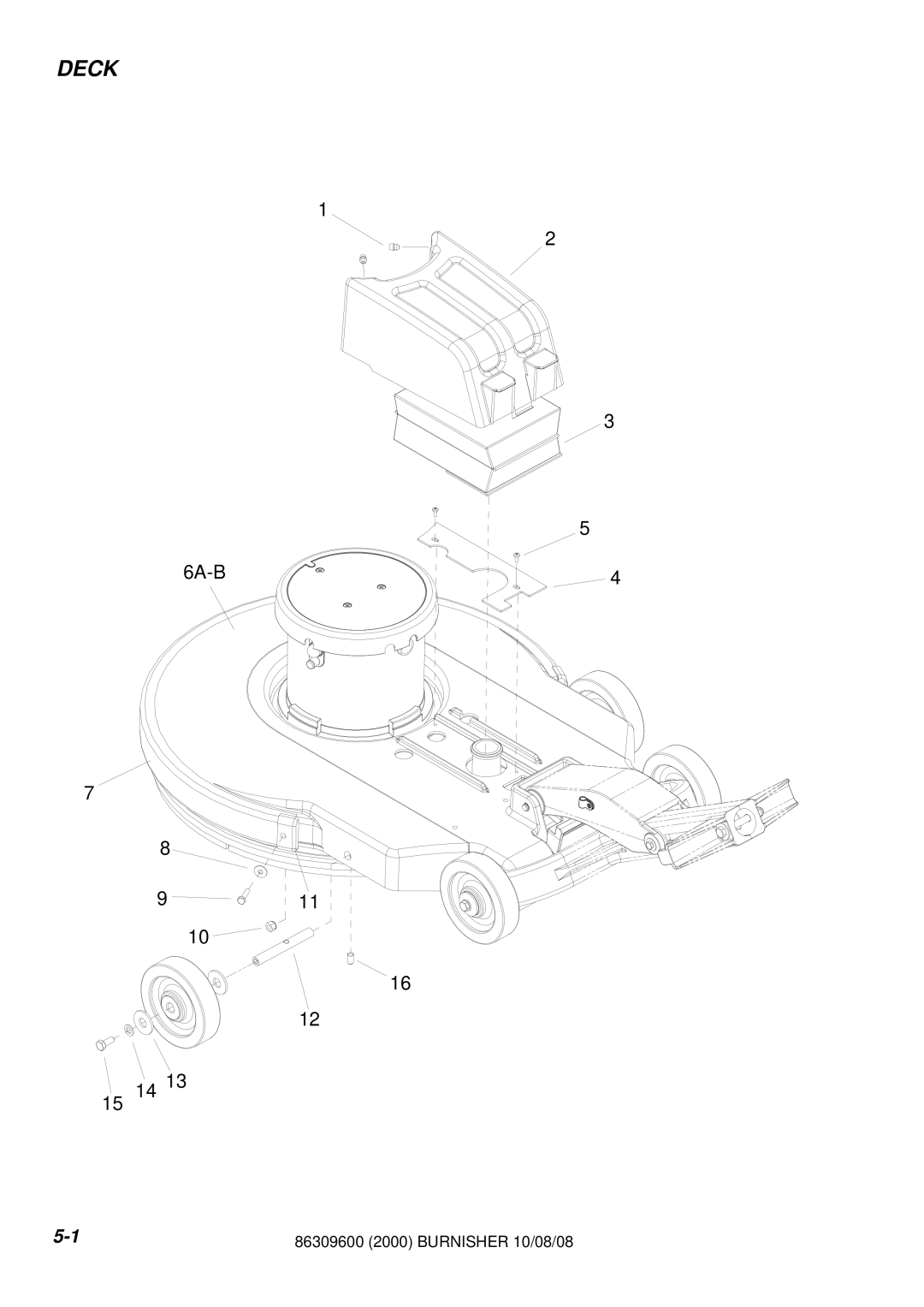 Windsor UB2000F, LB2000IA manual Deck 