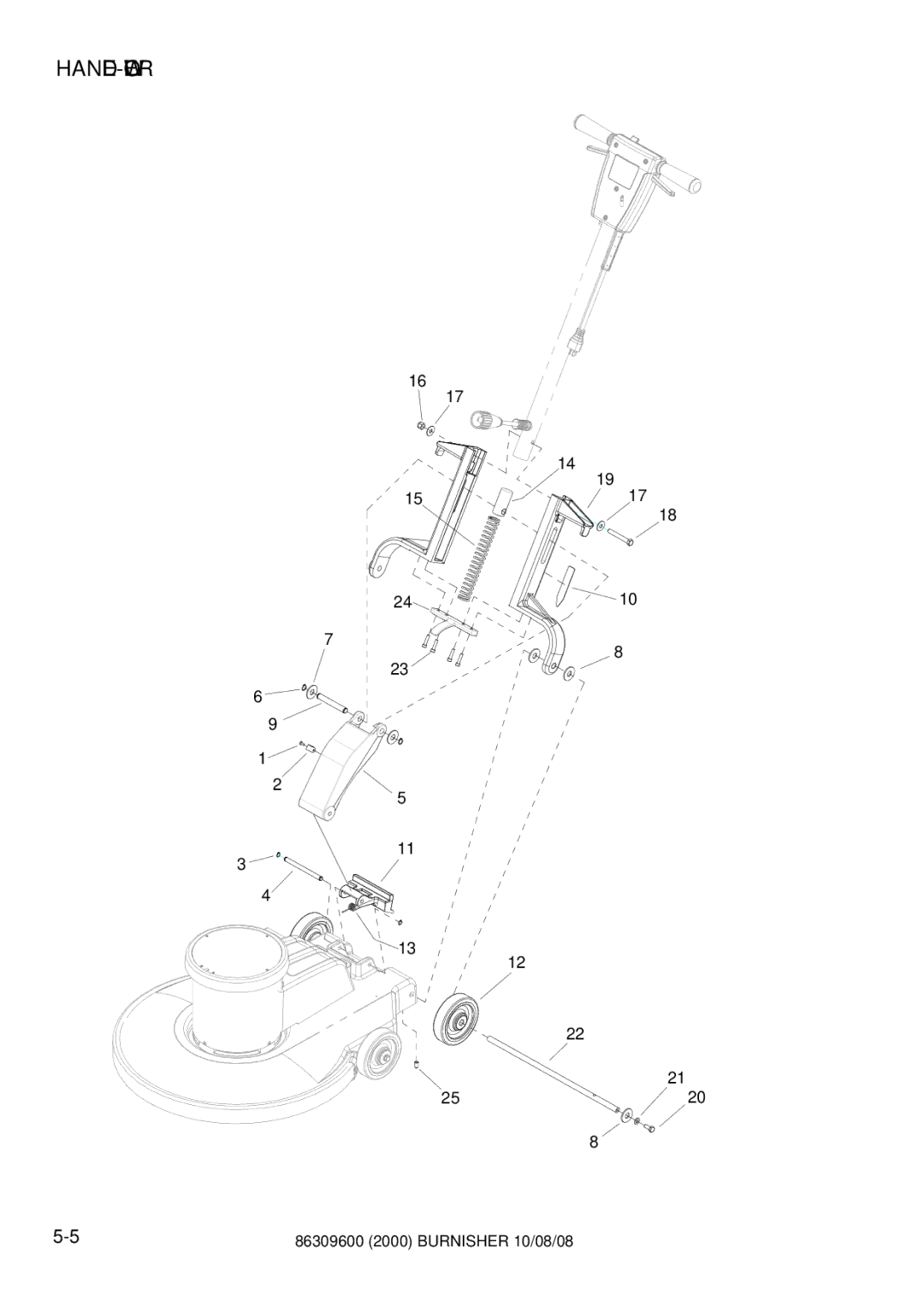 Windsor LB2000IA, UB2000F manual Handle-Lower 