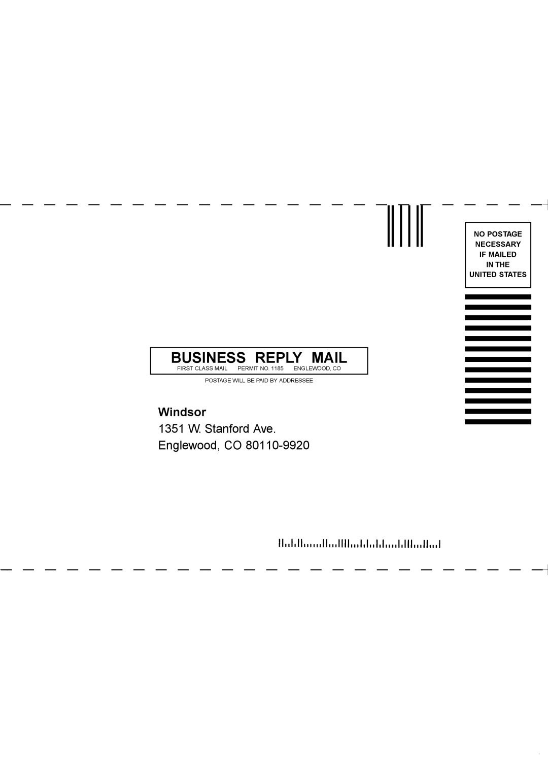 Windsor 10120390, VSP14I, VSP18I manual Business Reply Mail 