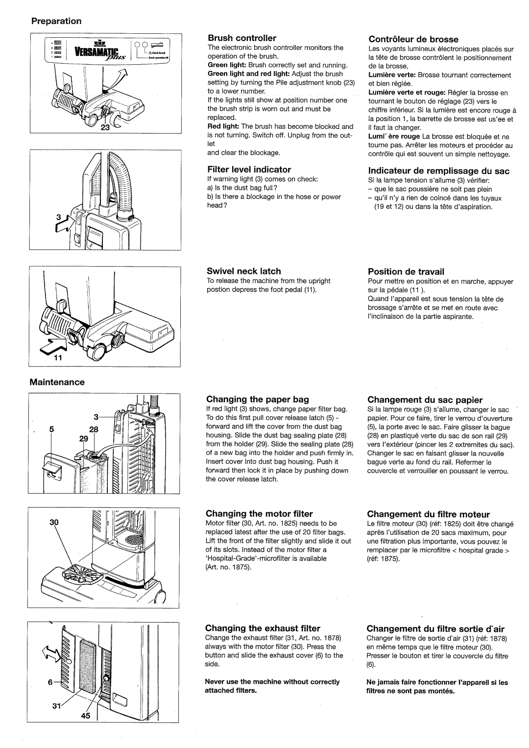 Windsor VSP18I, VSP14I, 10120390 manual 