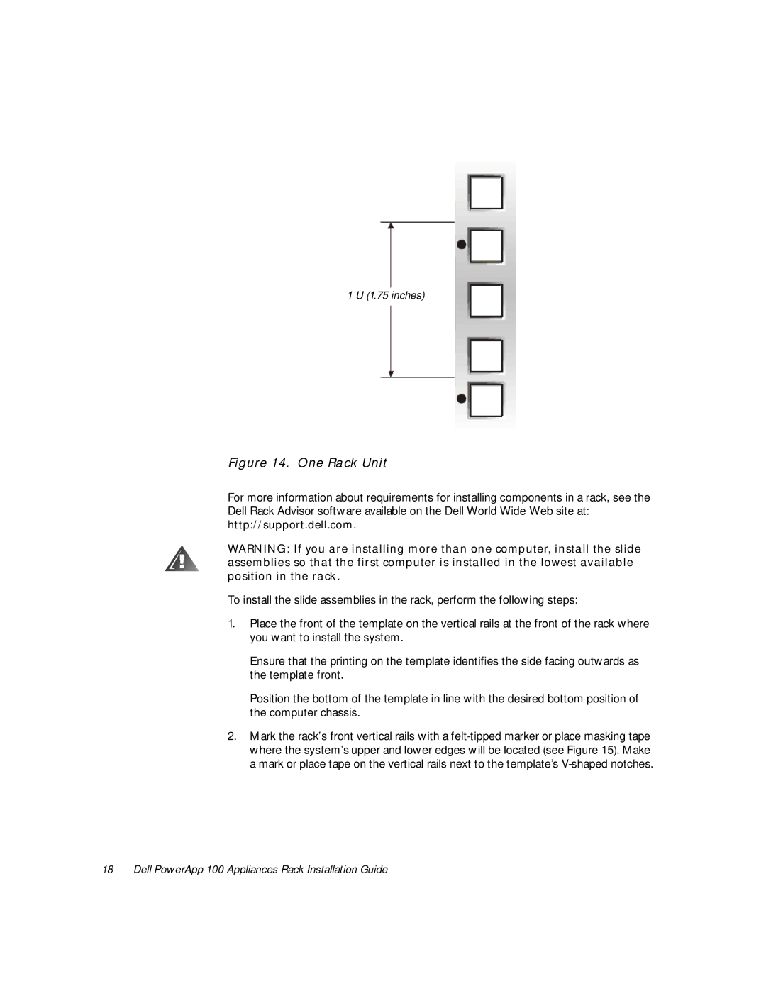 Windster 100 manual One Rack Unit 