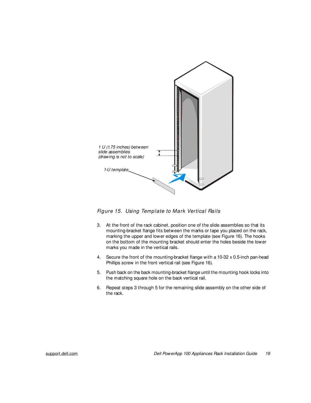 Windster 100 manual Using Template to Mark Vertical Rails 