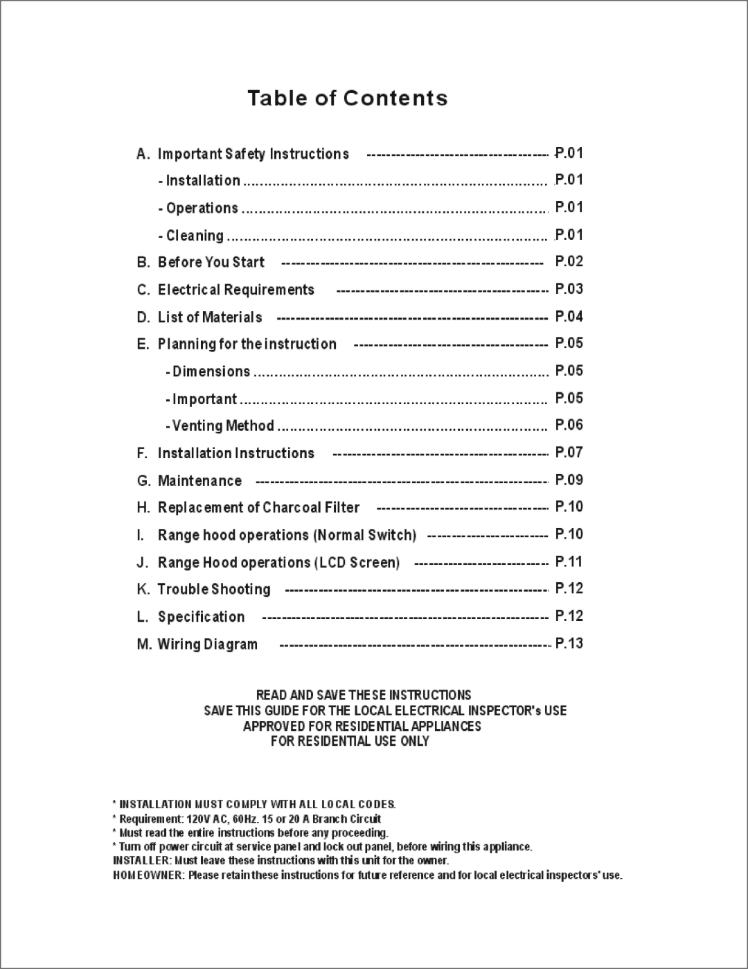 Windster H-L, N-L, A manual 