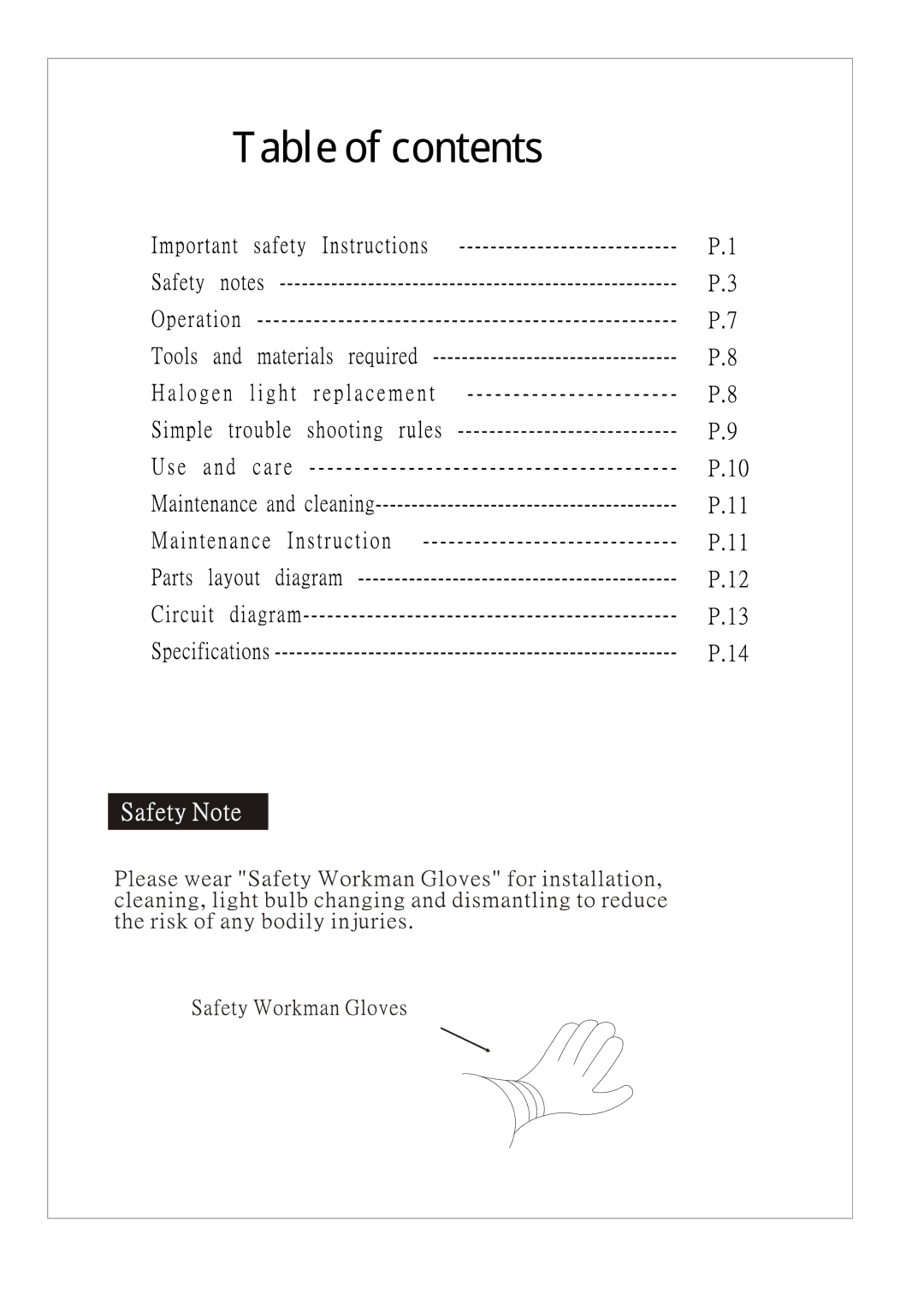 Windster RA-1790, RA-902 manual Table of contents 