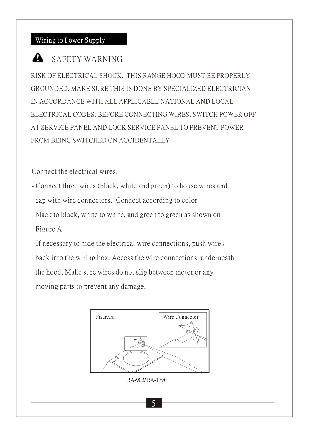 Windster RA-902, RA-1790 manual 