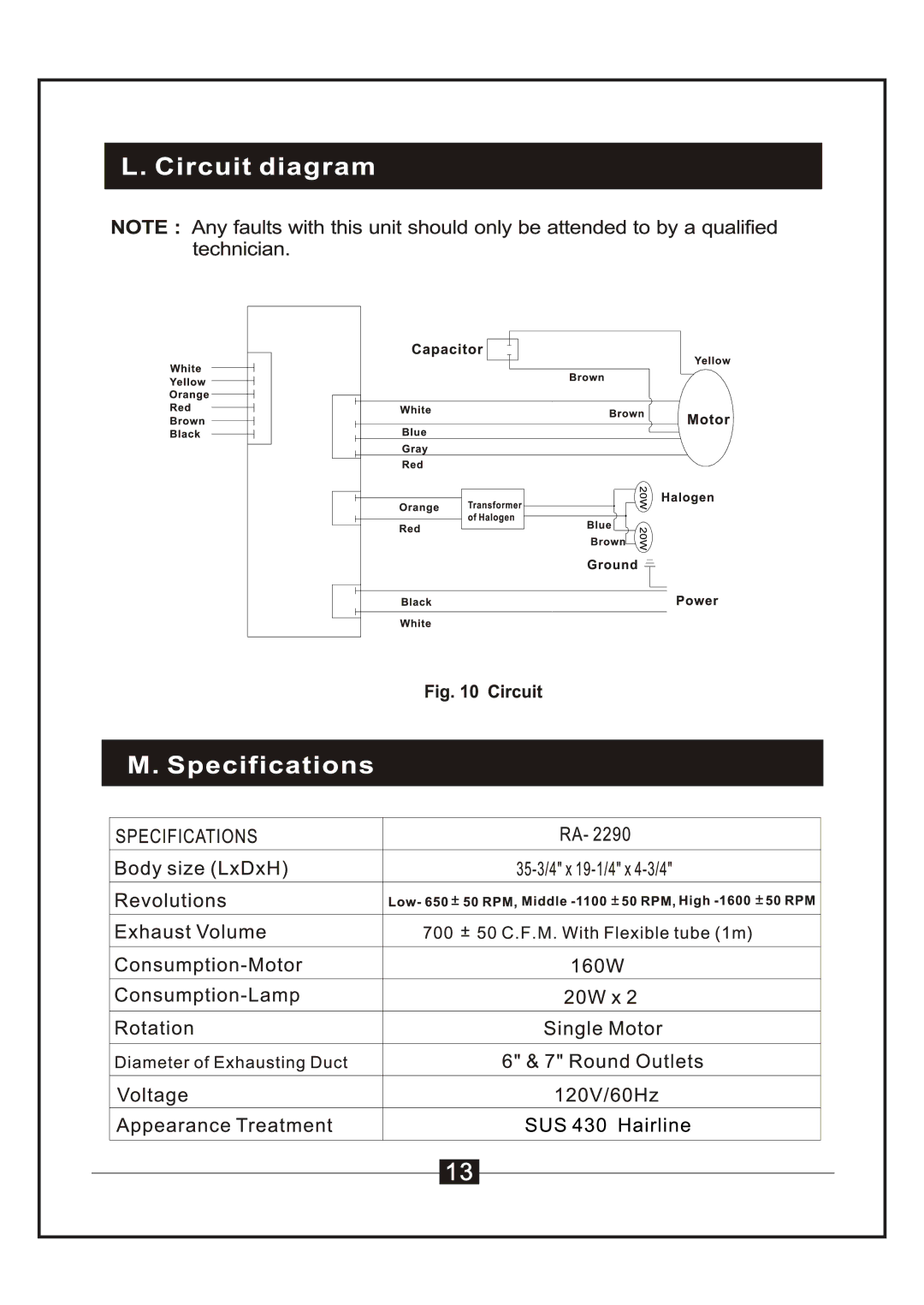 Windster RA-2290 manual 