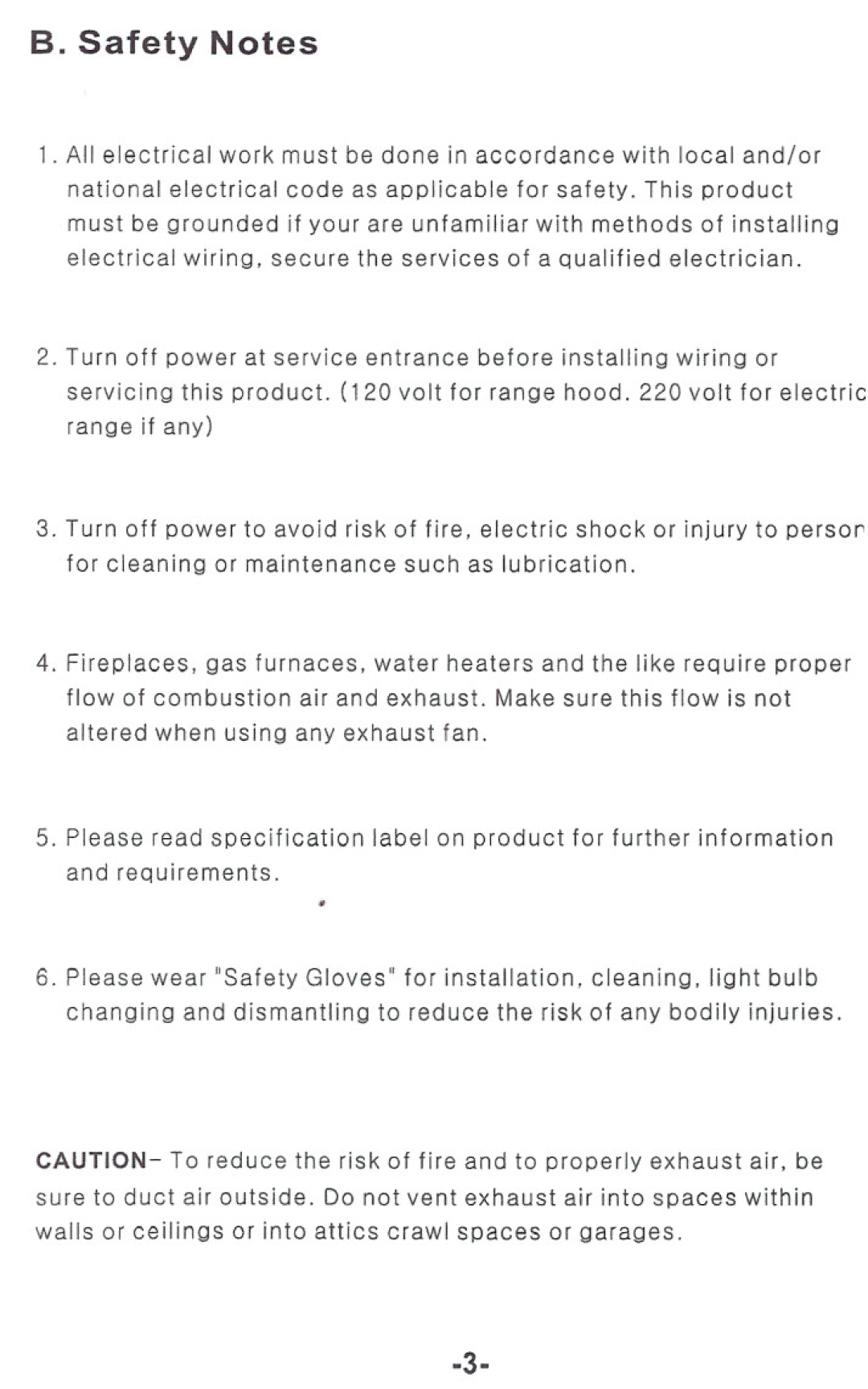 Windster RA.3130/3136, RA.3030/3036 operation manual Safety Notes 