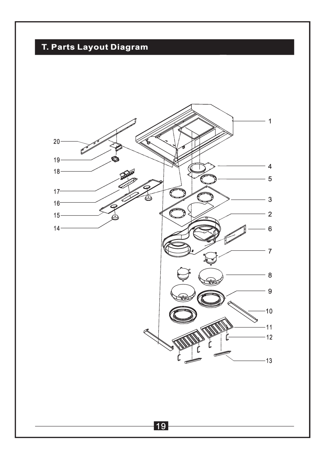 Windster WS-38 manual T. Parts Layout Diagram 