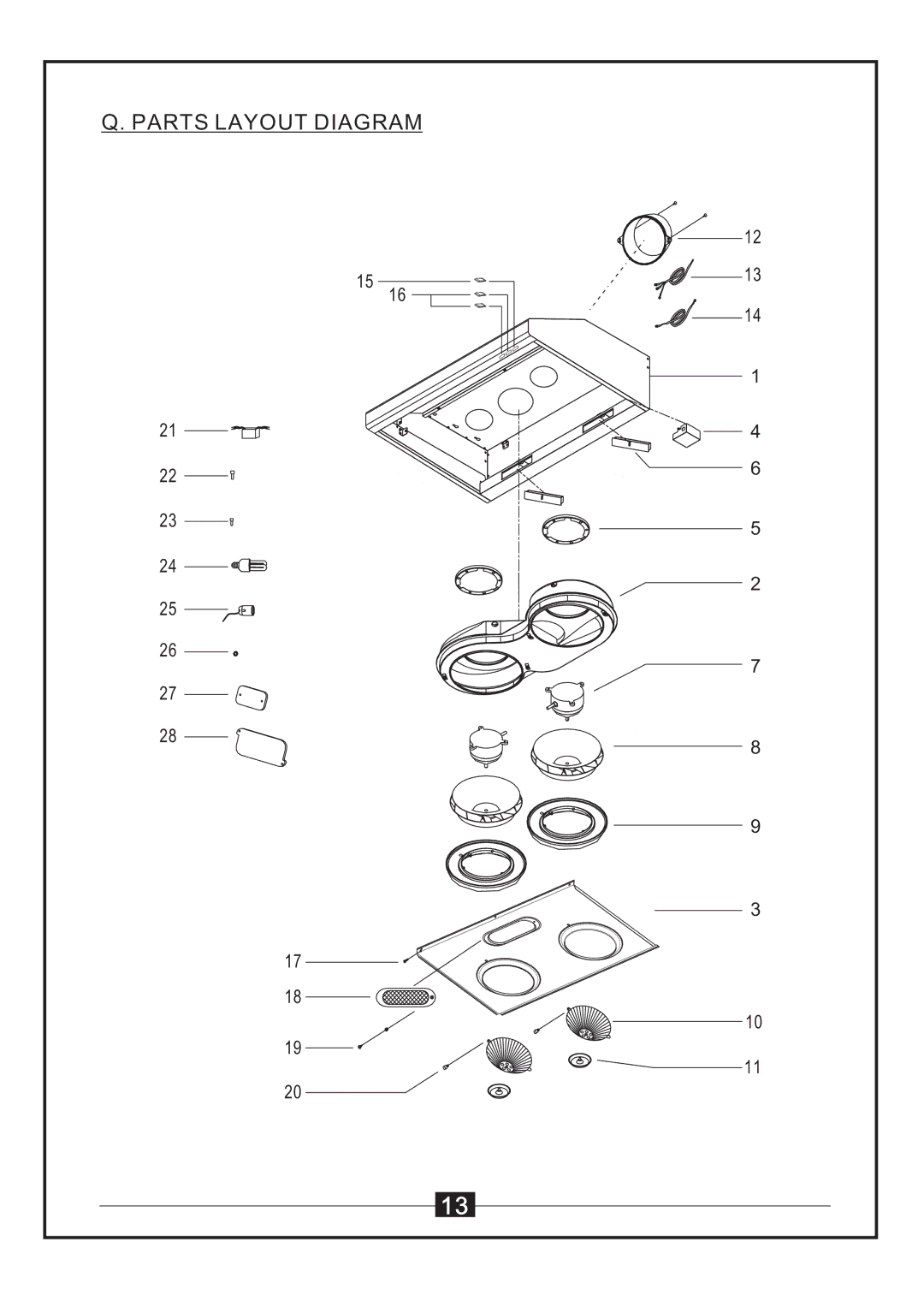 Windster WS-55 SERIES manual Partslayoutdiagram 