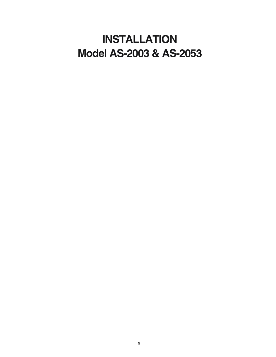 Winegard AS-2003, AS-2053 installation manual Installation 