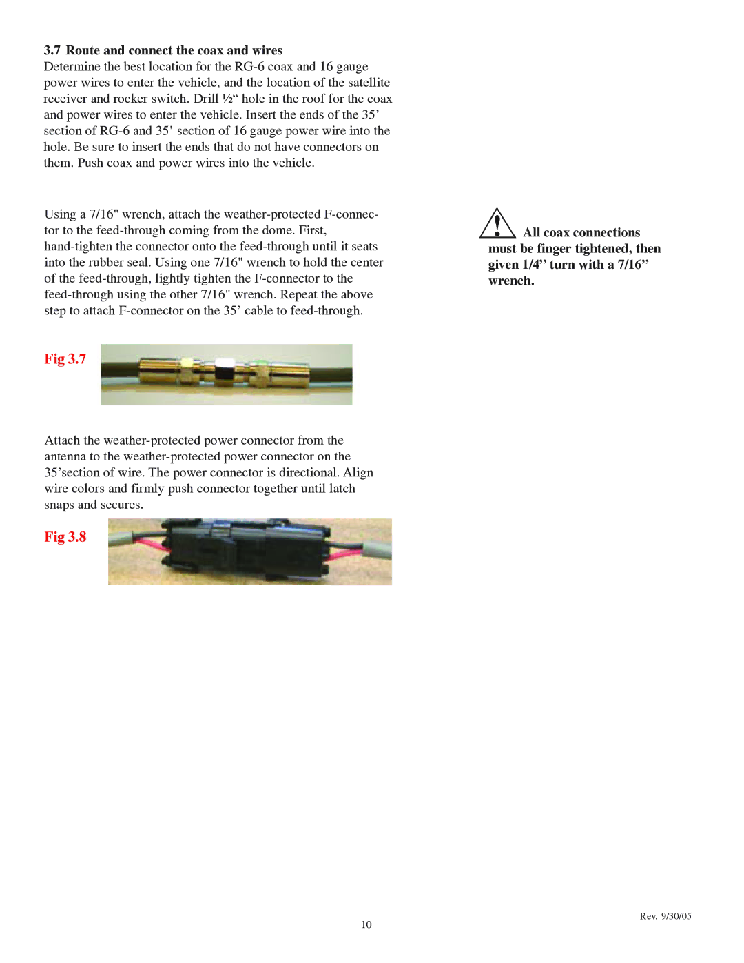 Winegard LP-1000 operation manual Route and connect the coax and wires 