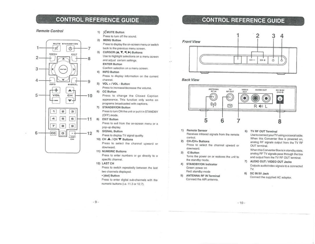 Winegard RCDT09A manual 