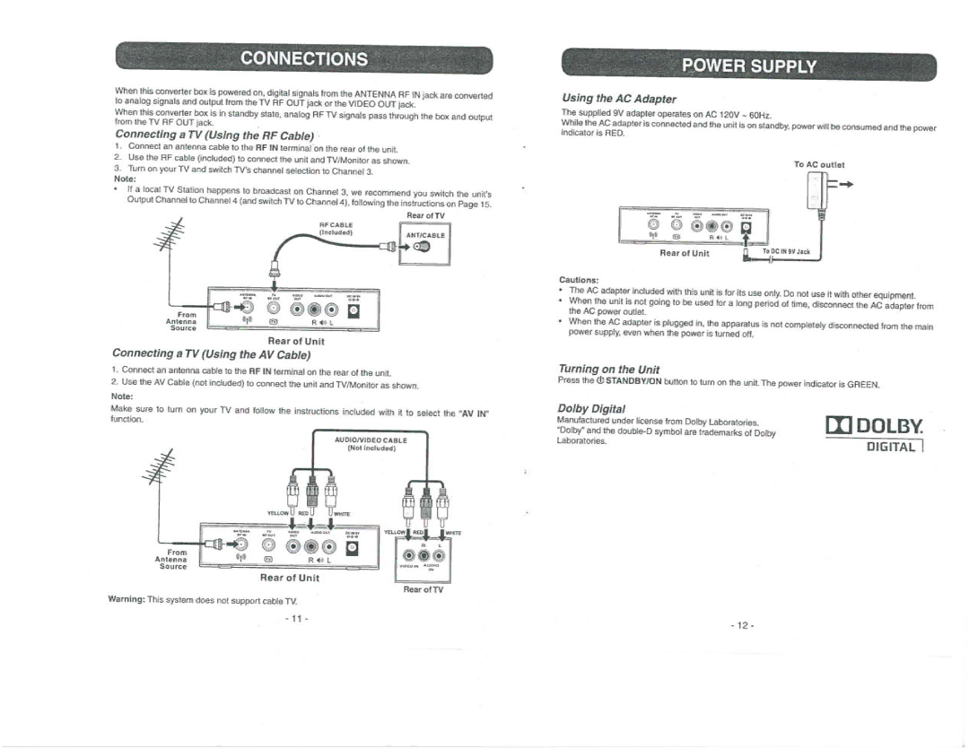 Winegard RCDT09A manual 