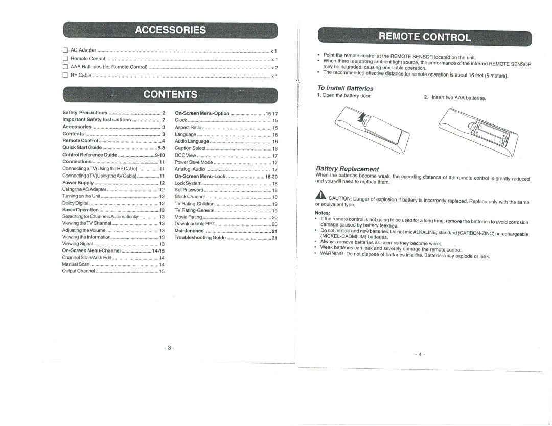 Winegard RCDT09A manual 