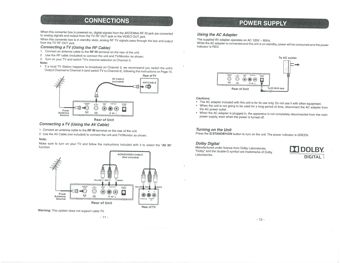 Winegard RCDT09A manual 