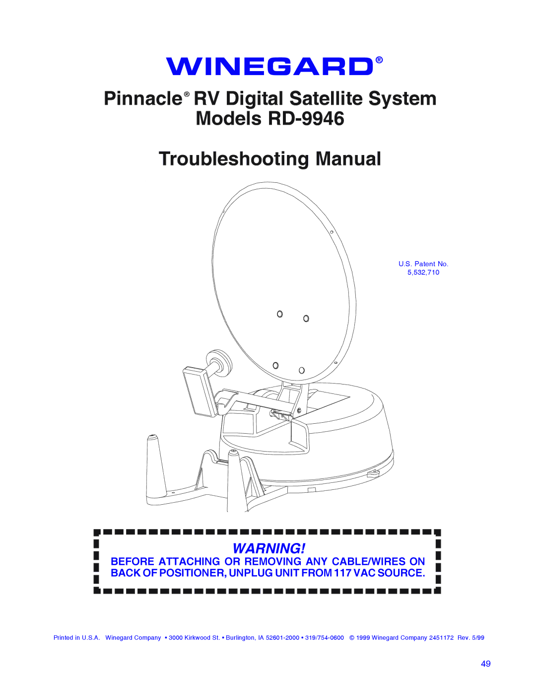 Winegard RD-9946 installation manual Winegard 