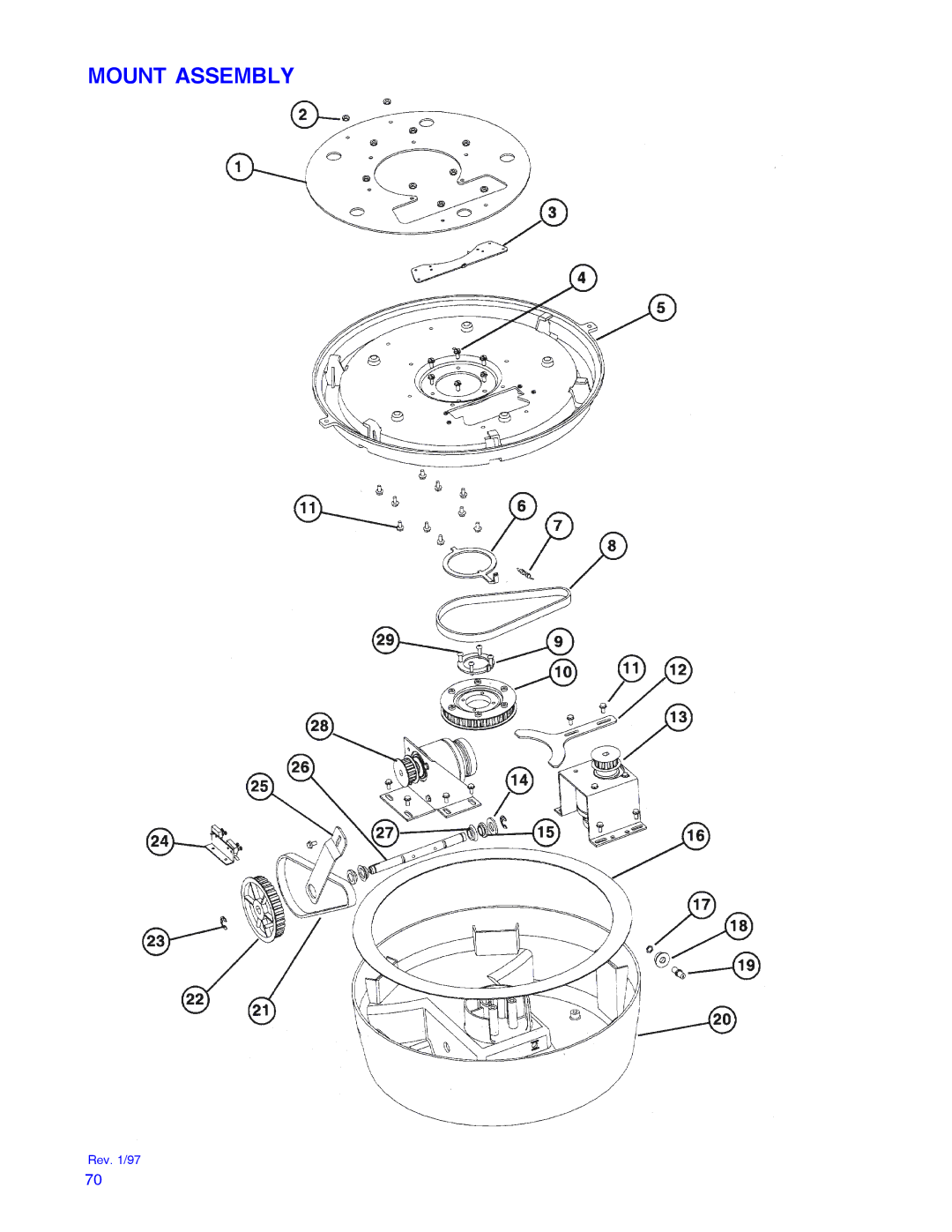 Winegard RD-9946 installation manual Mount Assembly 