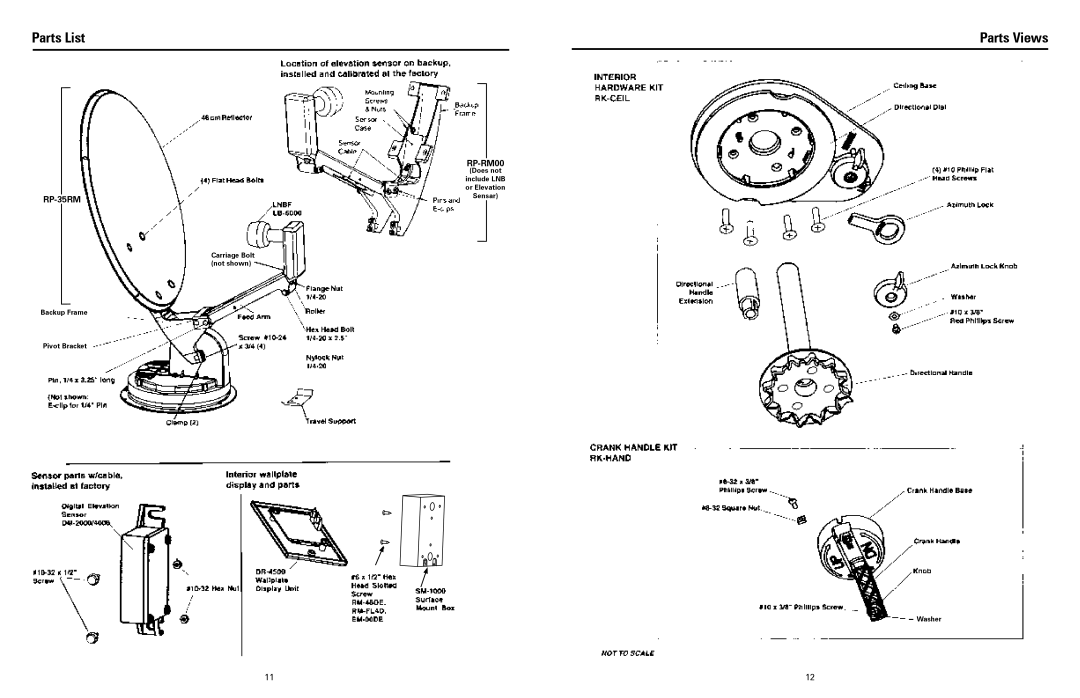 Winegard RMFLDM4, RMDM04, RM-DM00, RM-DM46 manual Parts Views, RP-35RM 