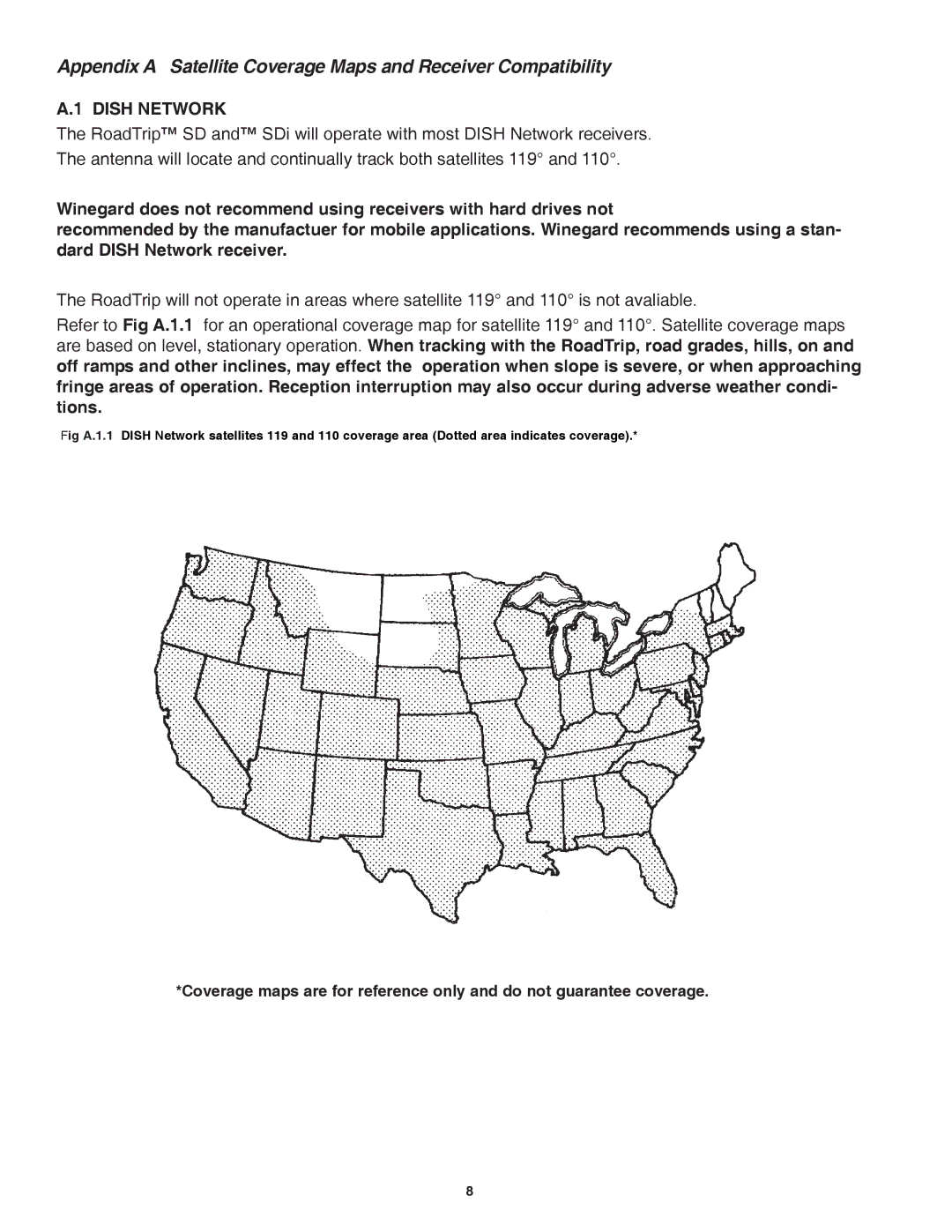 Winegard RoadTrip SDi operation manual Dish Network 