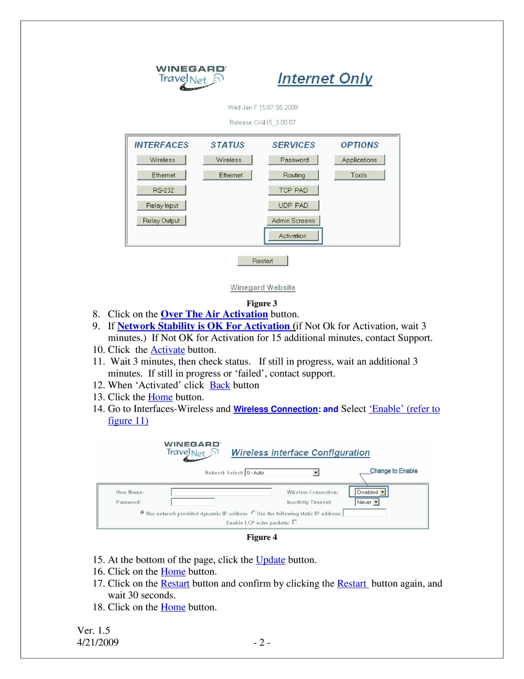 Winegard TN-2055, TN-2033 manual 