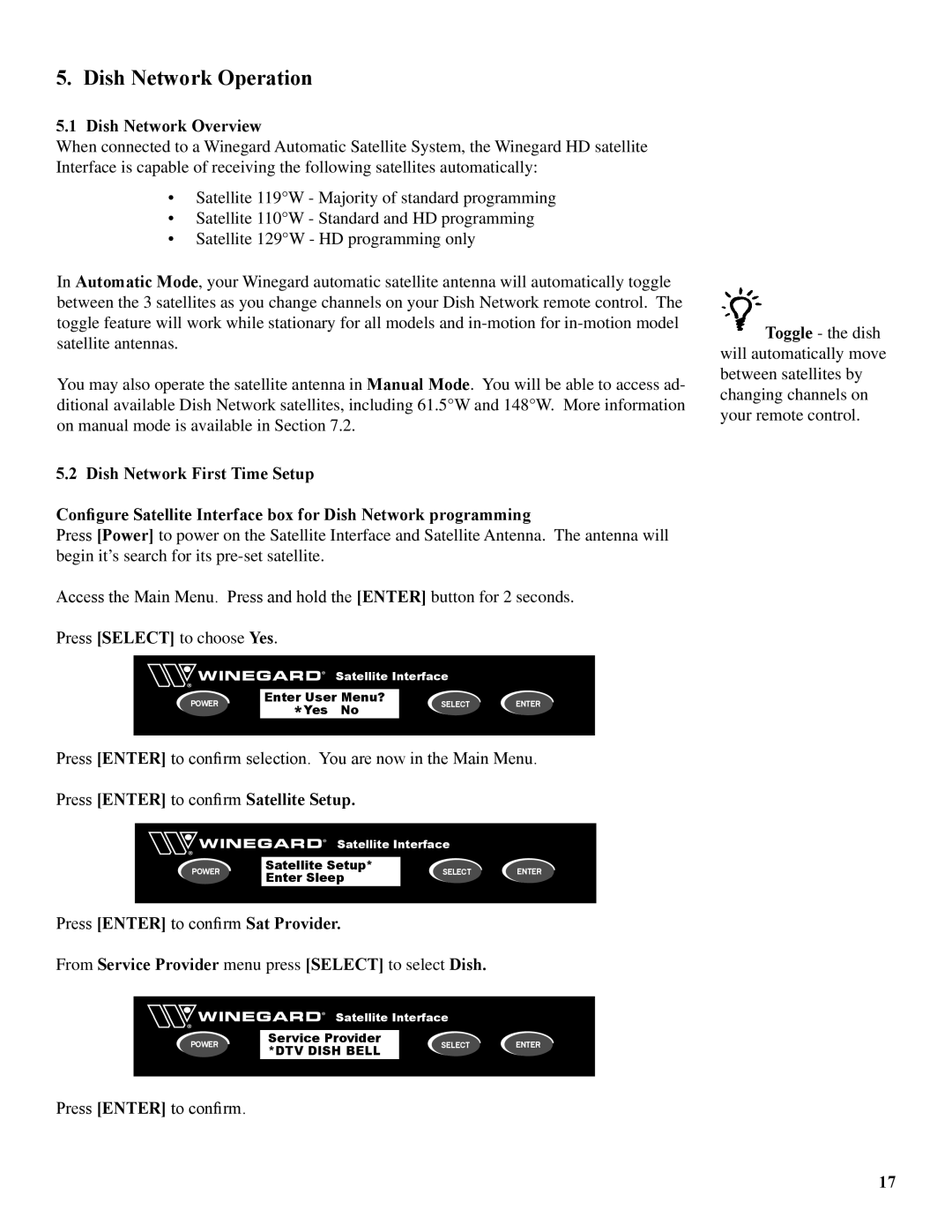 Winegard WB-2700, WB-2000 operation manual Dish Network Operation, Dish Network Overview 