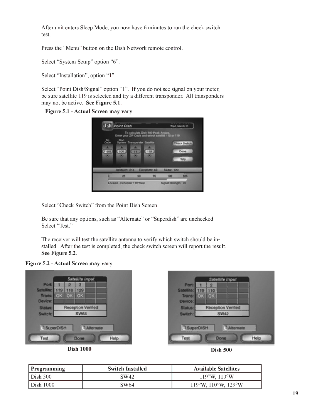 Winegard WB-2700, WB-2000 operation manual Dish SW42, Dish SW64 